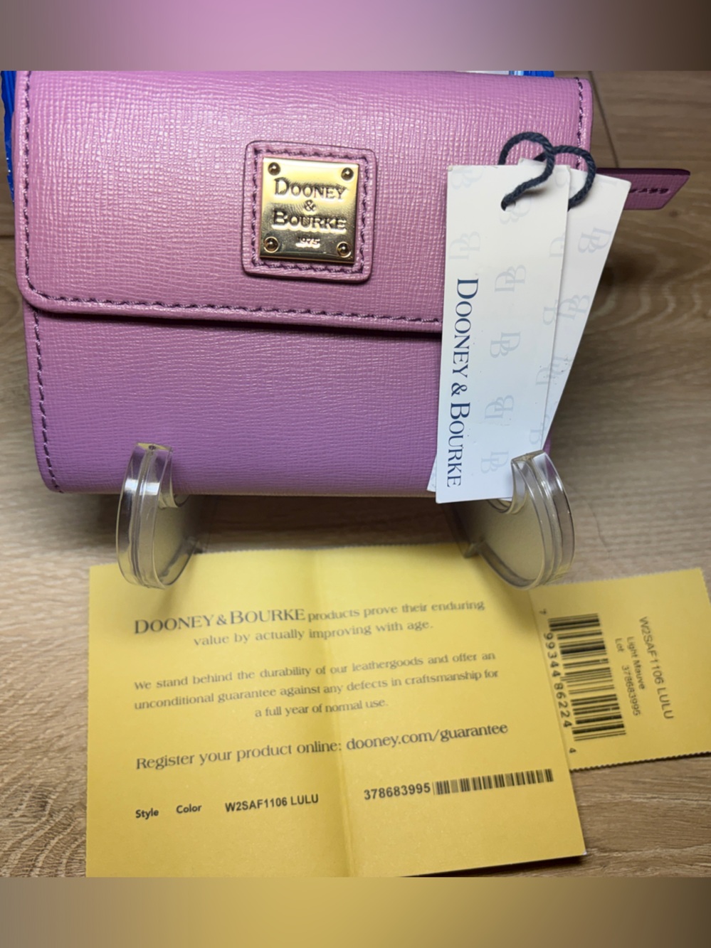 Dooney & Bourke Saffiano Light Mauve Wallet-NWT and dust bag